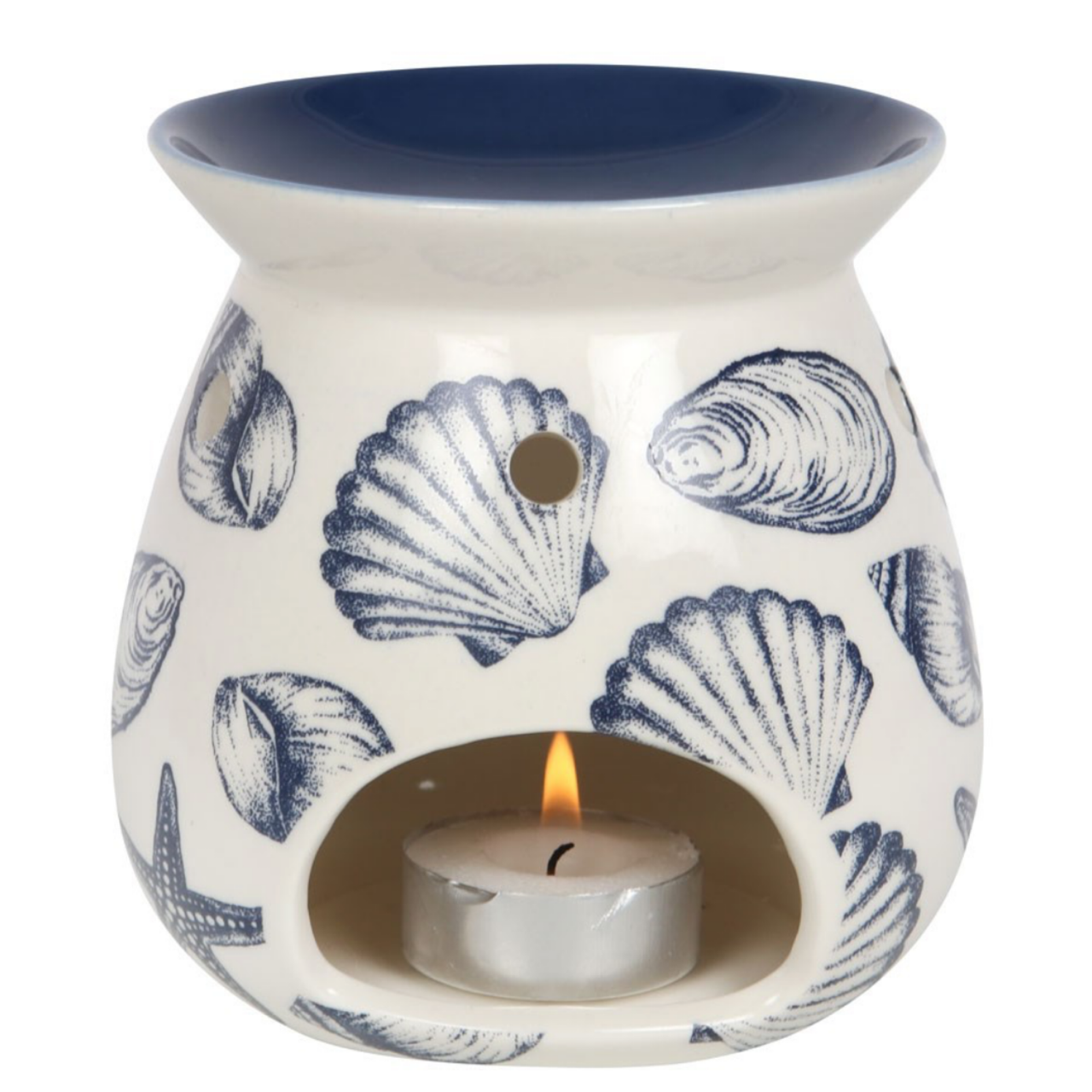 Beach Nautical Seashell Theme Wax Melt Essential Oil Warmer Burner-2