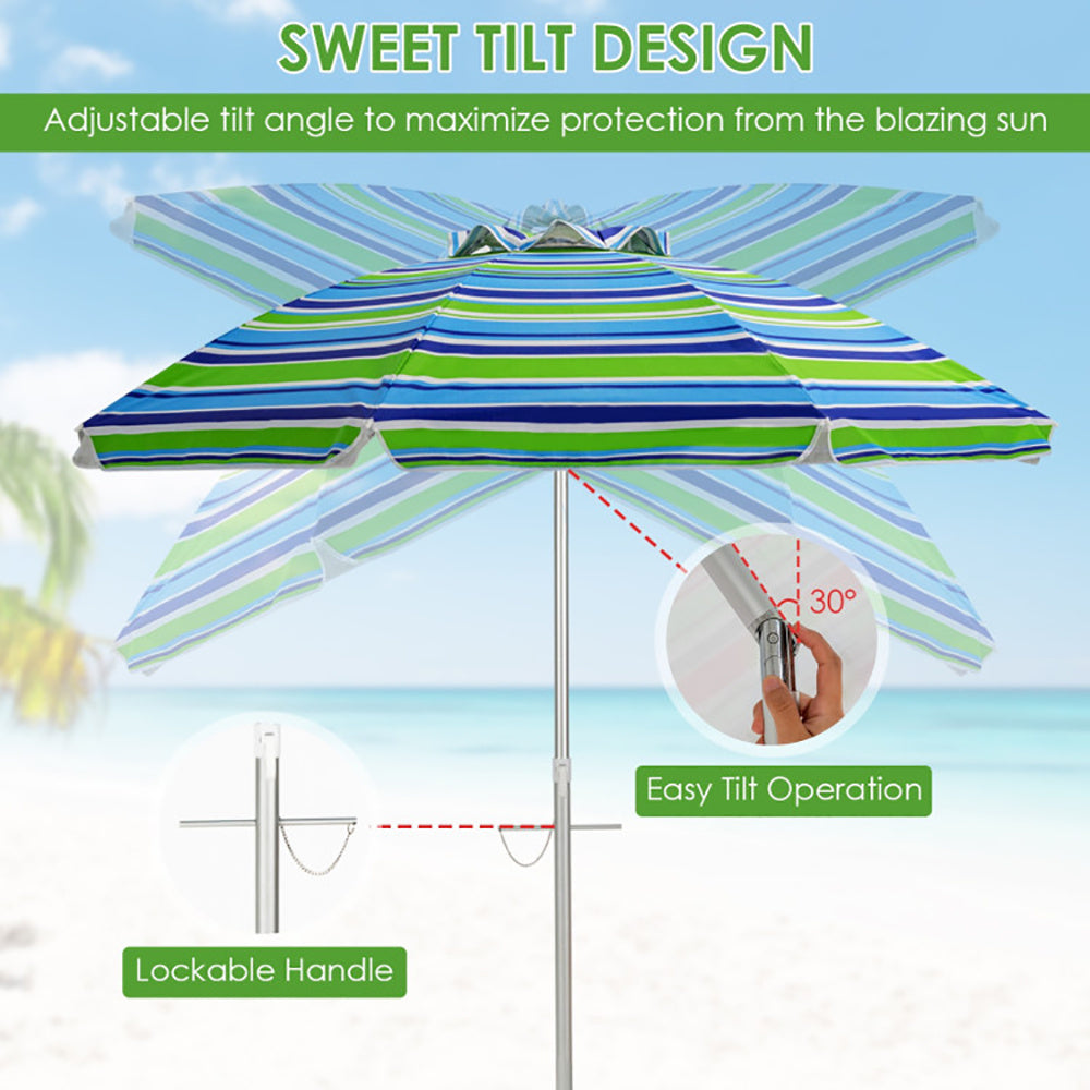 6.5 Feet Beach Umbrella With Carry Bag