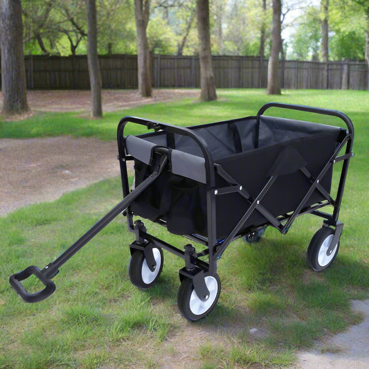 Collapsible Foldable Beach Wagon with Strapping System – Supports 225 lbs – Multiple Colors