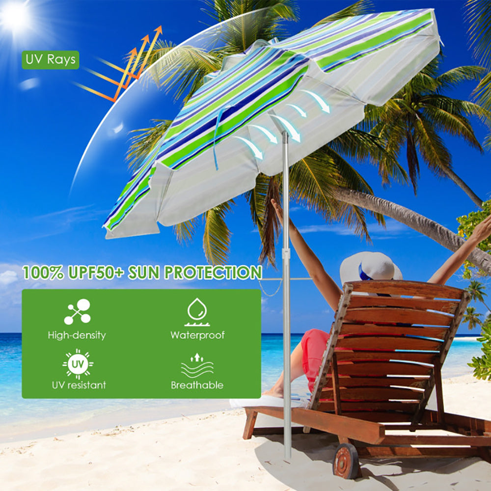 6.5 Feet Beach Umbrella With Carry Bag