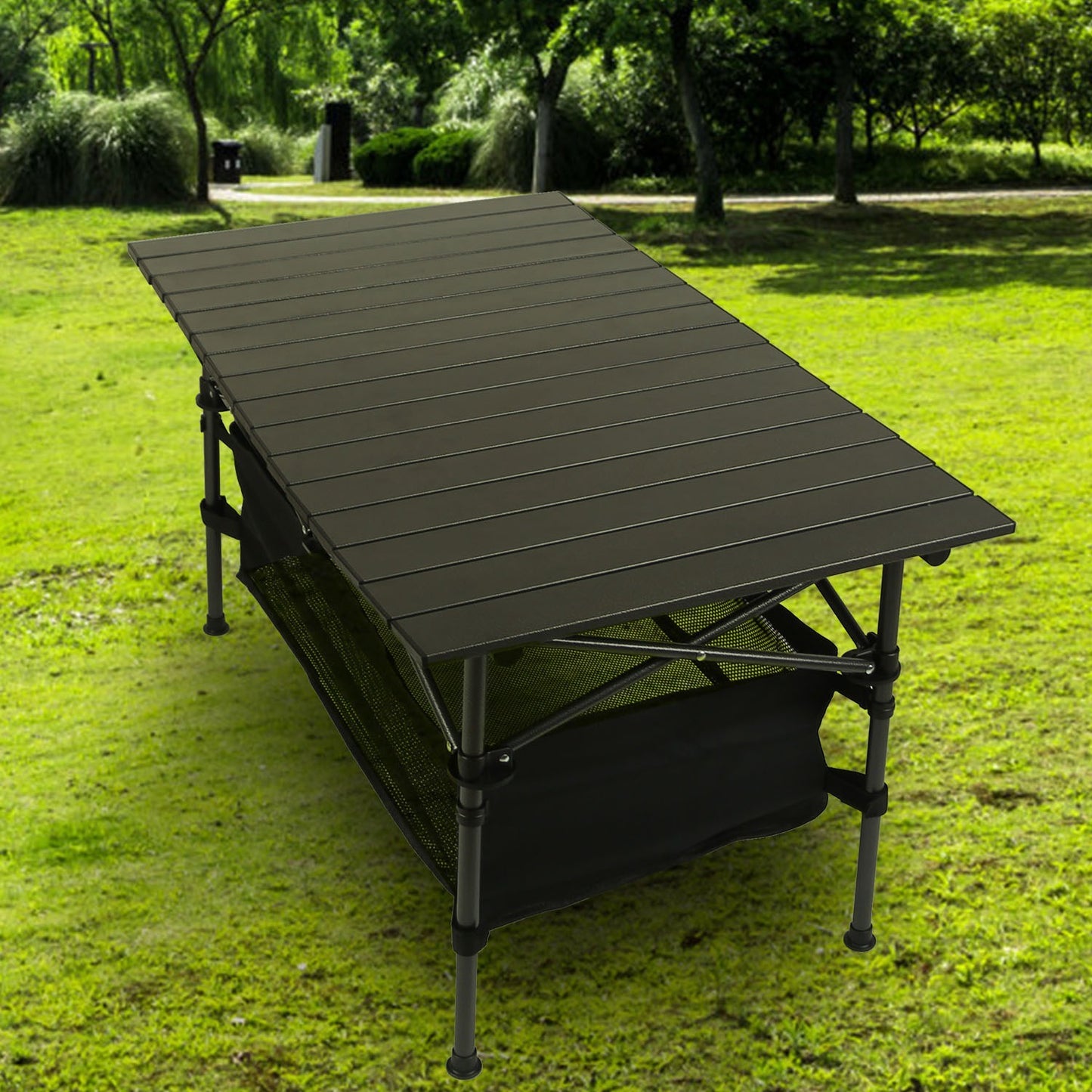 Portable Lightweight Aluminum Roll-up Table With Carrying Bag