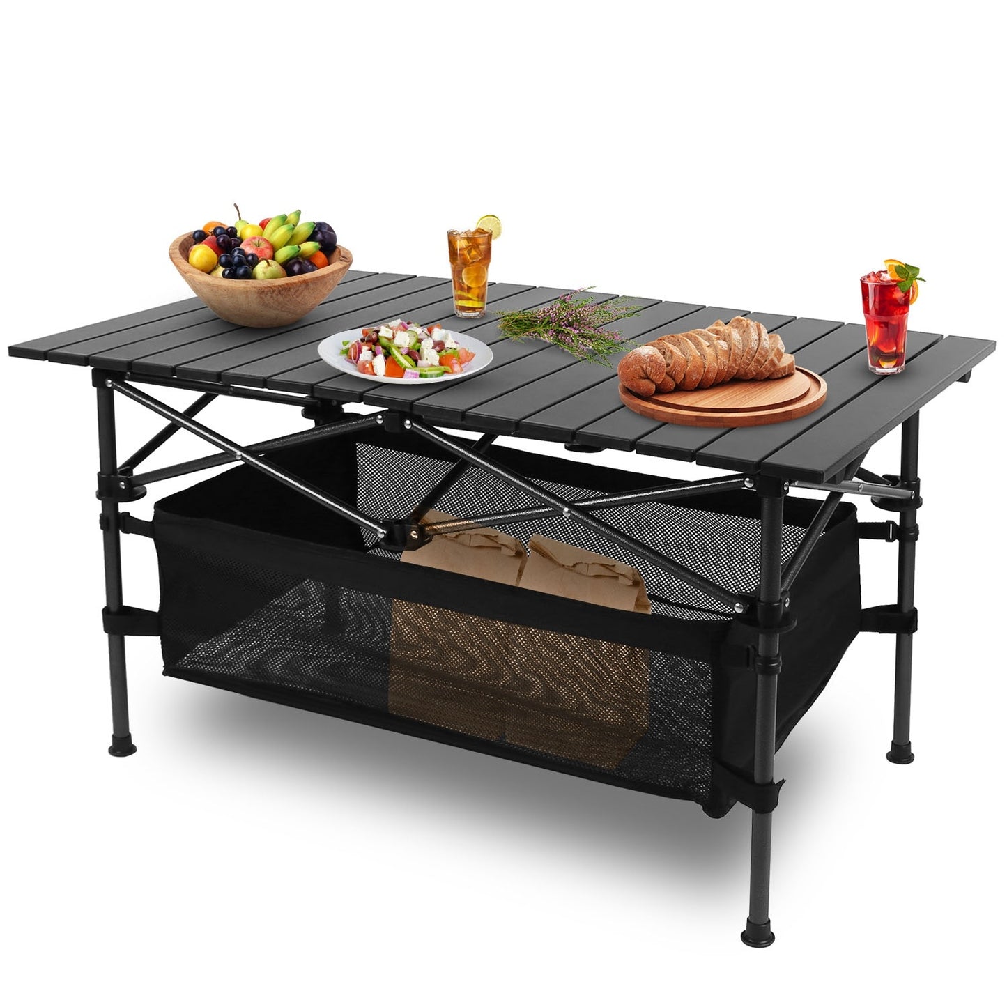 Portable Lightweight Aluminum Roll-up Table With Carrying Bag