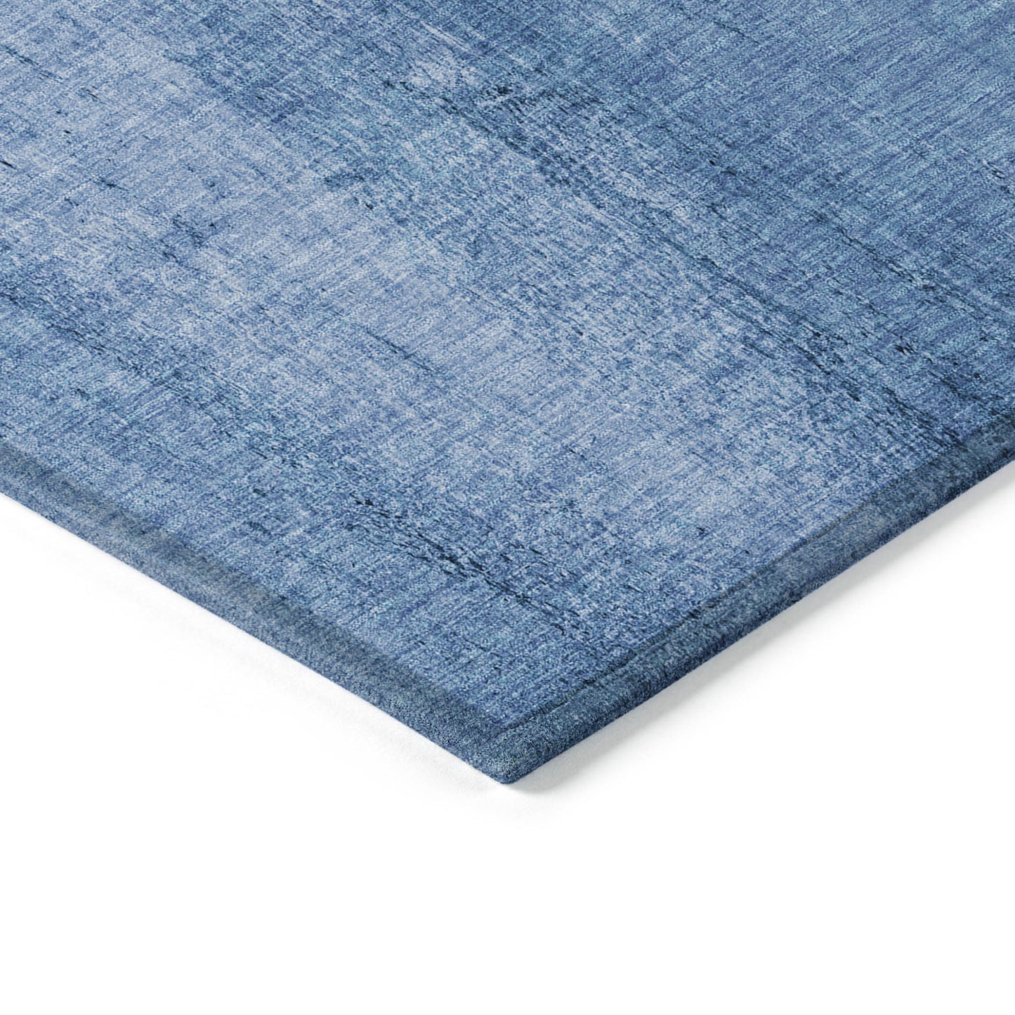 3' X 5' Sky Blue And Navy Blue Nautical Washable Indoor Outdoor Area Rug-3