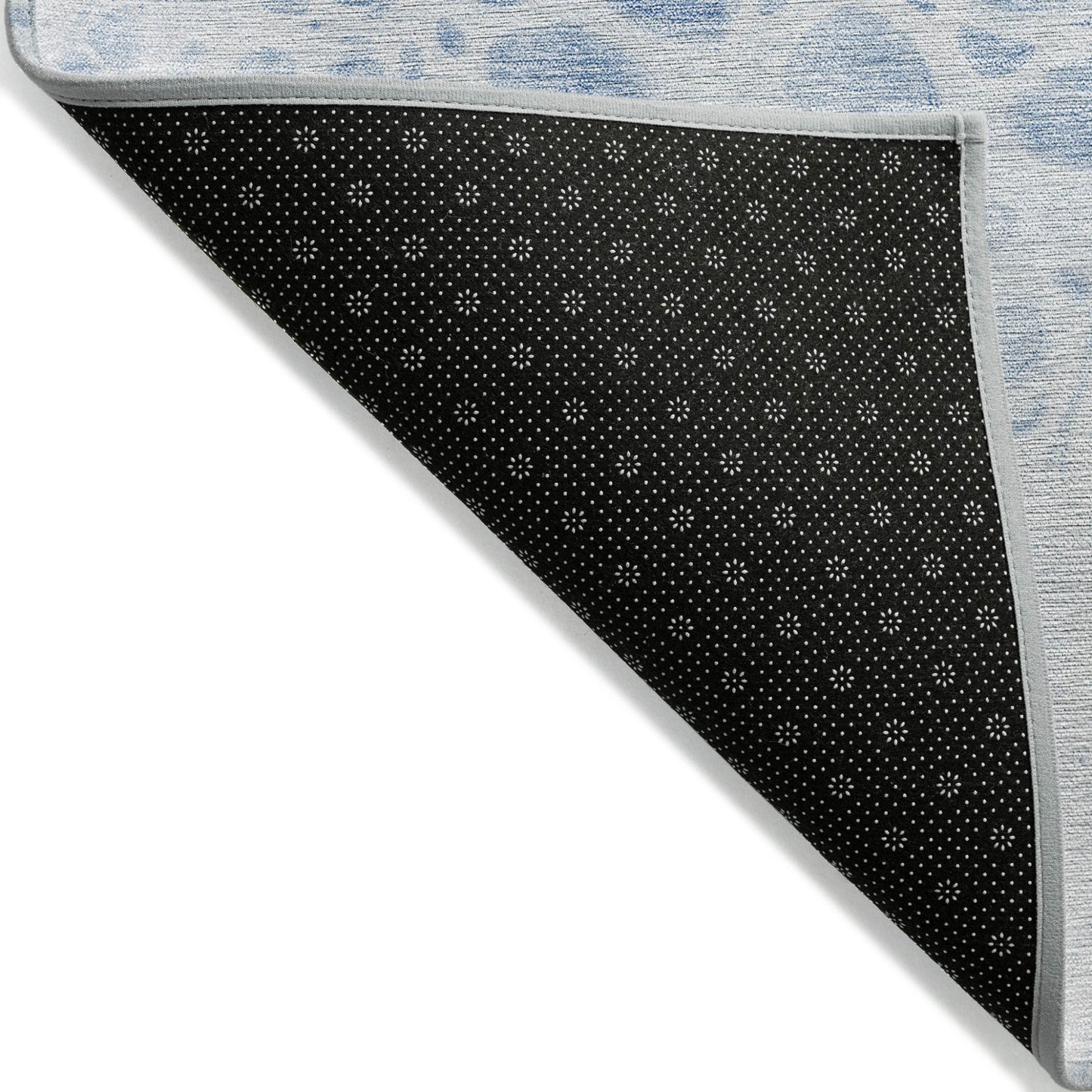 3' X 5' Sky Blue And Denim Blue Nautical Washable Indoor Outdoor Area Rug-3