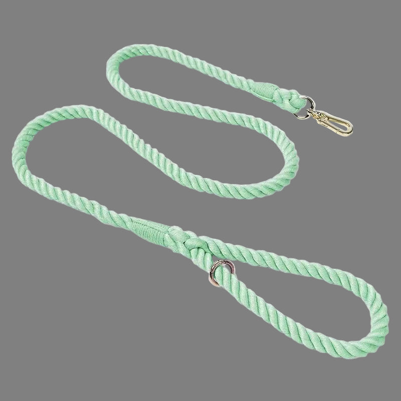 Dog Rope Leash - Light Rose Green-0