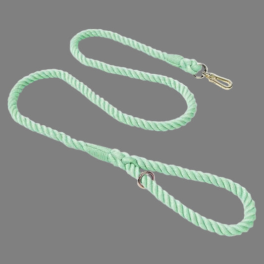 Dog Rope Leash - Light Rose Green-0