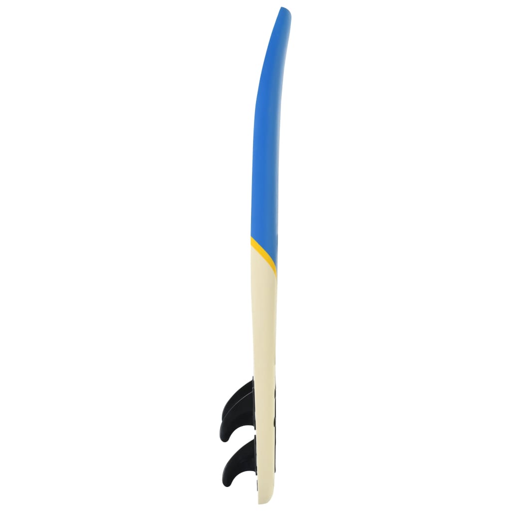 vidaXL Surfboard 66.9" Blue and Cream-2
