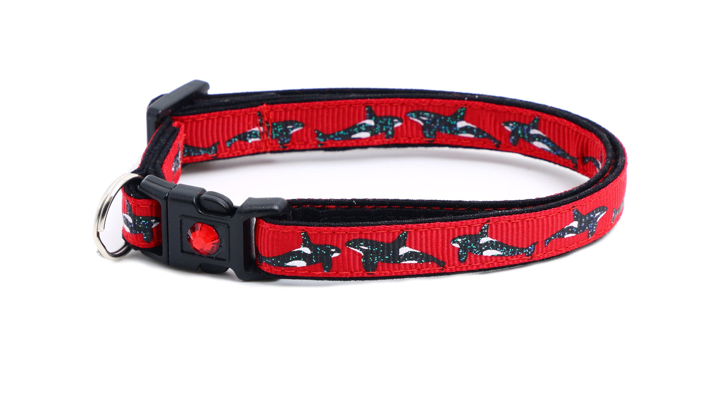 Orca Whale Breakaway Cat Collar-24