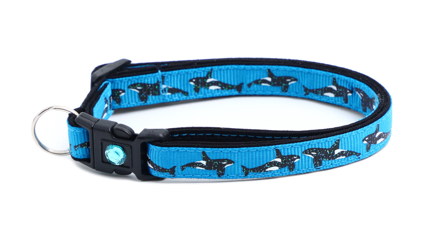 Orca Whale Breakaway Cat Collar-25