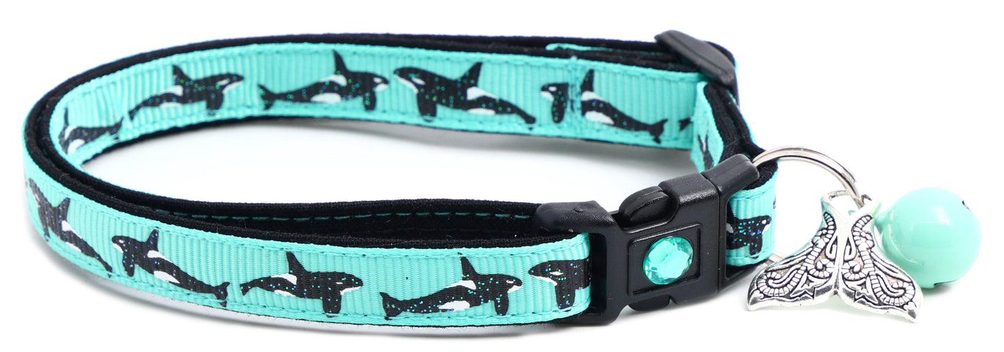 Orca Whale Breakaway Cat Collar-17