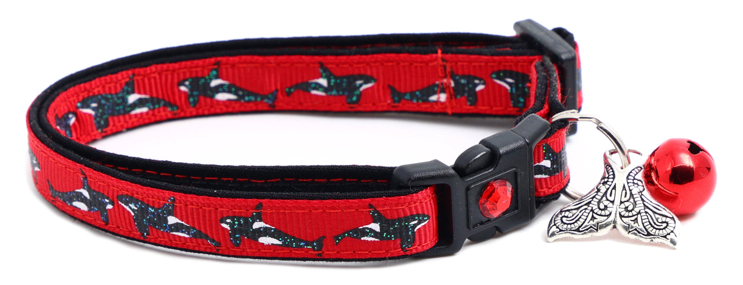 Orca Whale Breakaway Cat Collar-18