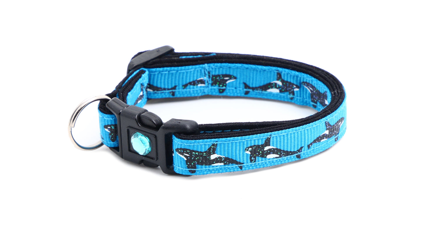 Orca Whale Breakaway Cat Collar-22