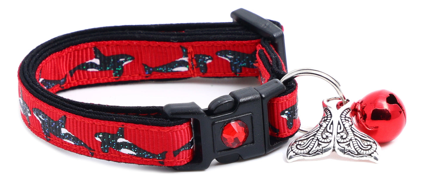 Orca Whale Breakaway Cat Collar-15