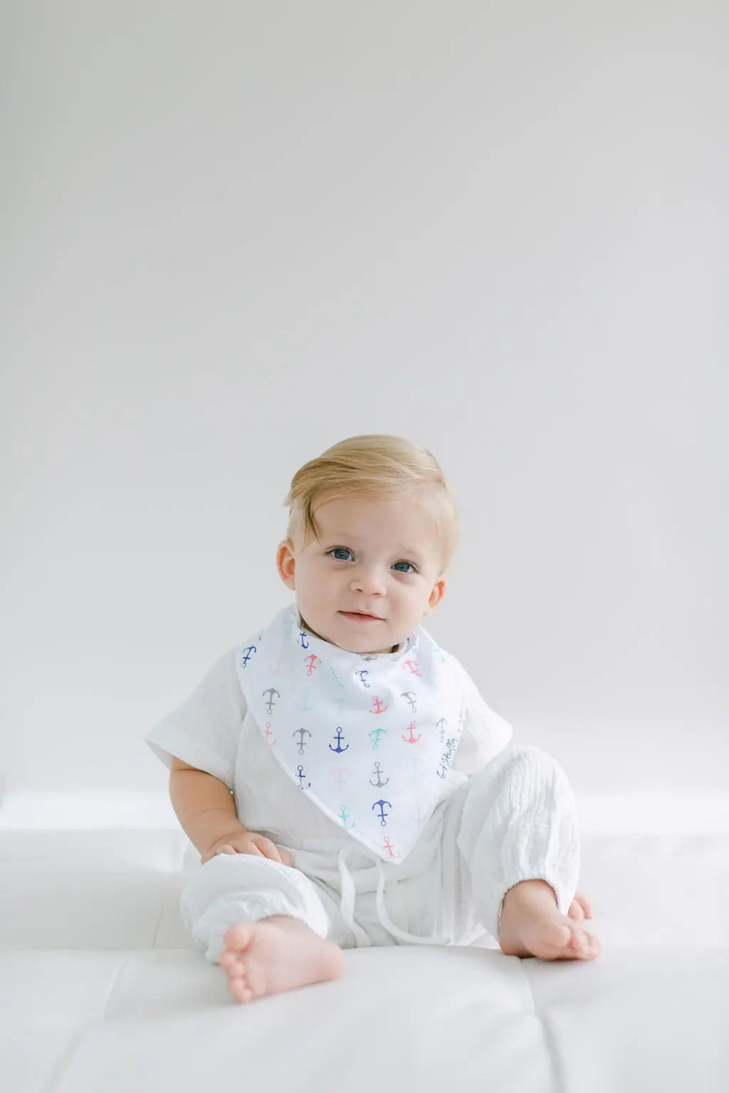 Bandana Bibs - Shore Set - Anchors, Flowers, Flamingos and Boats-3