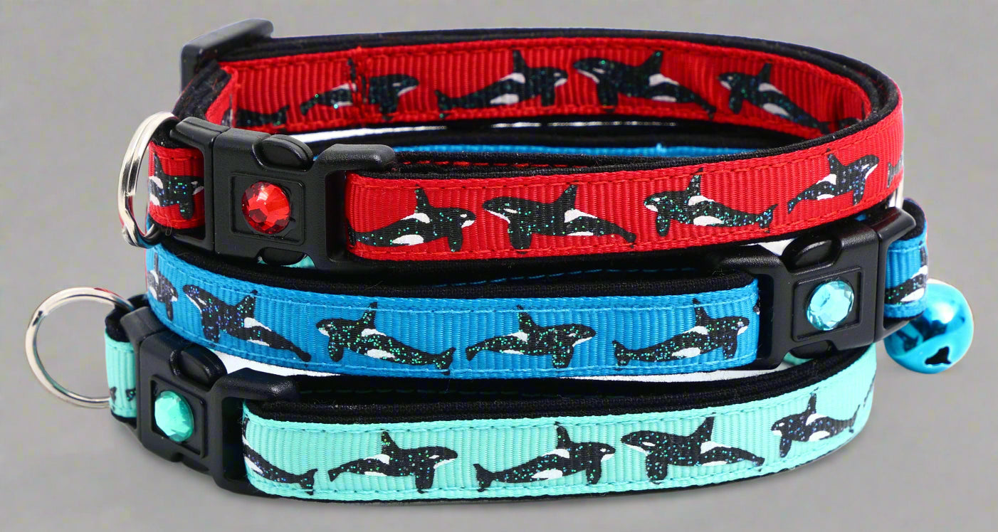 Orca Whale Breakaway Cat Collar-0