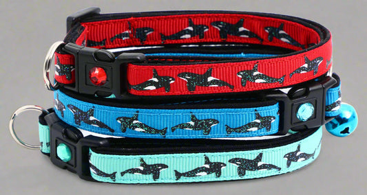 Orca Whale Breakaway Cat Collar-0