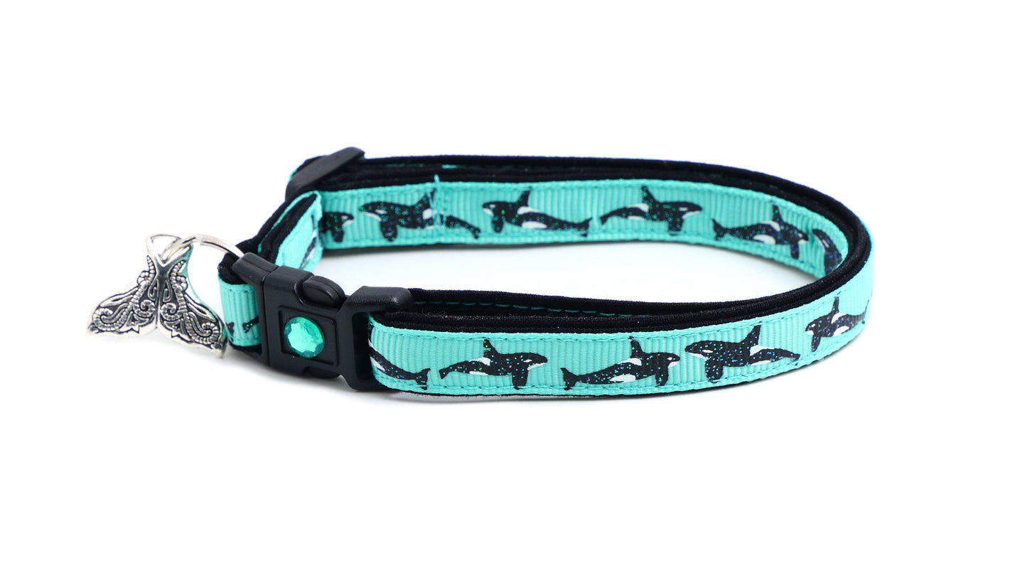 Orca Whale Breakaway Cat Collar-12