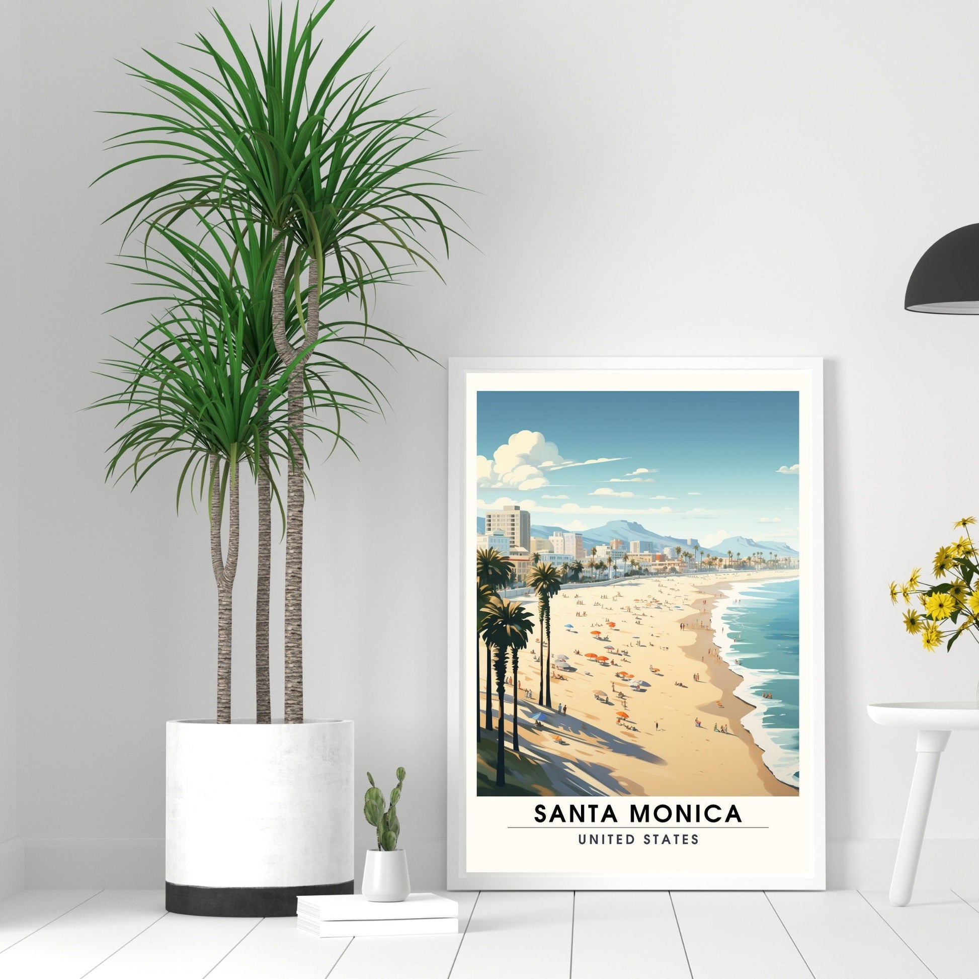 Impression Santa Monica Beach | Impression de voyage Santa Monica Beach | poster cote est-2