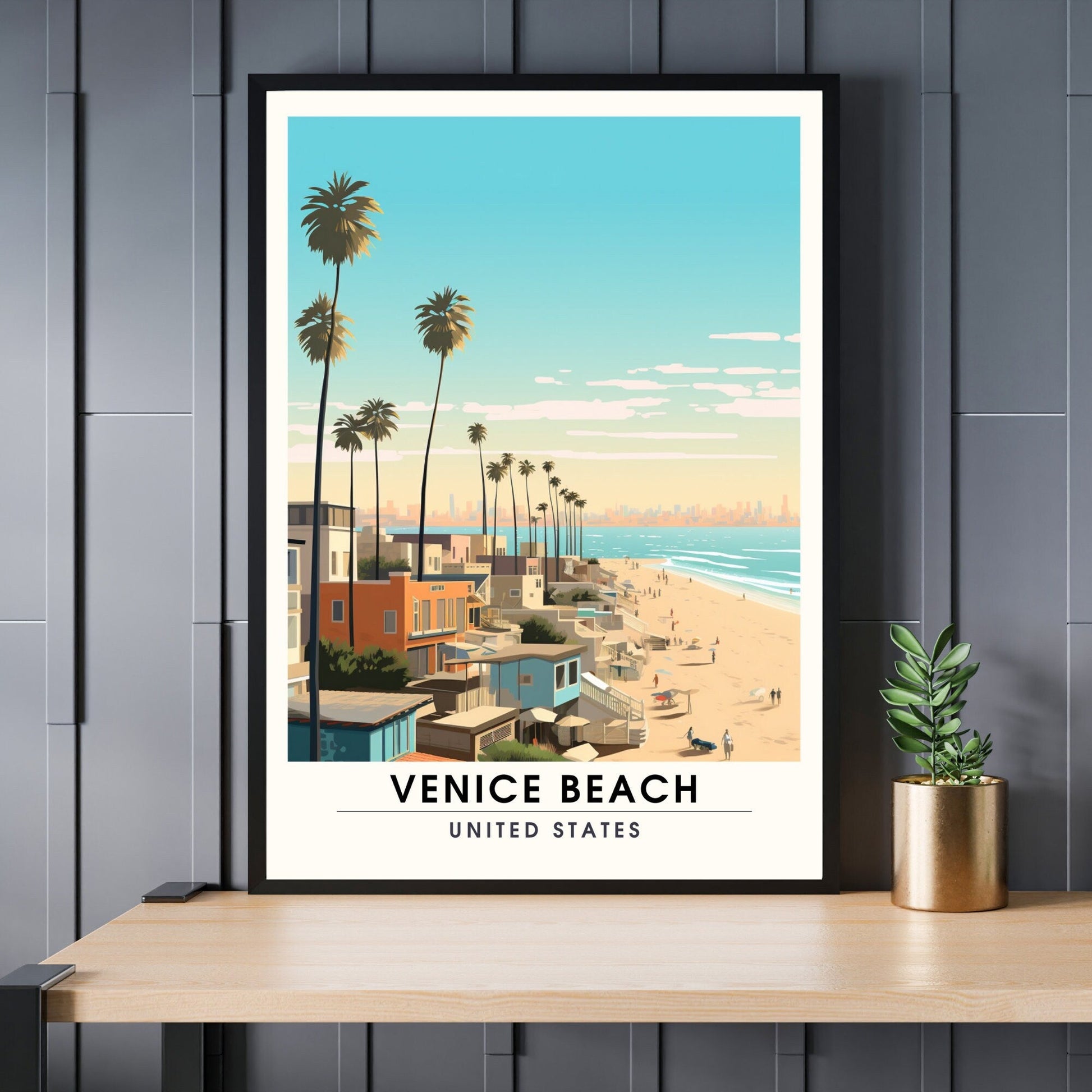 Impression Venice Beach | Impression de voyage Venice Beach | Poster Venice Beach-0