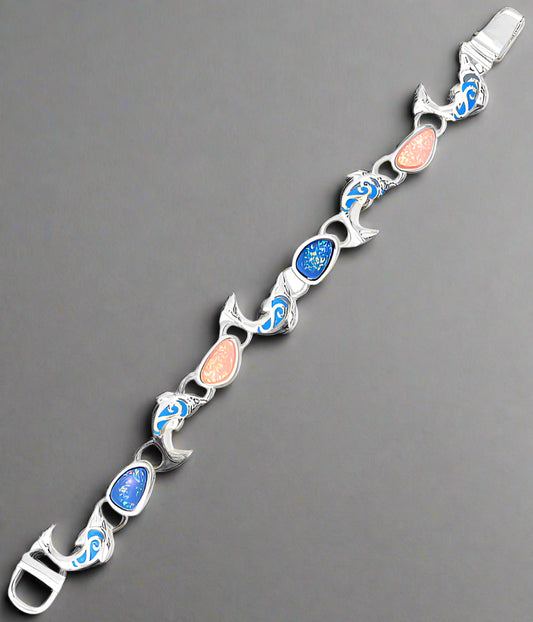 SEALIFE THEME OPAL MAGNETIC BRACELET - DOLPHIN-0