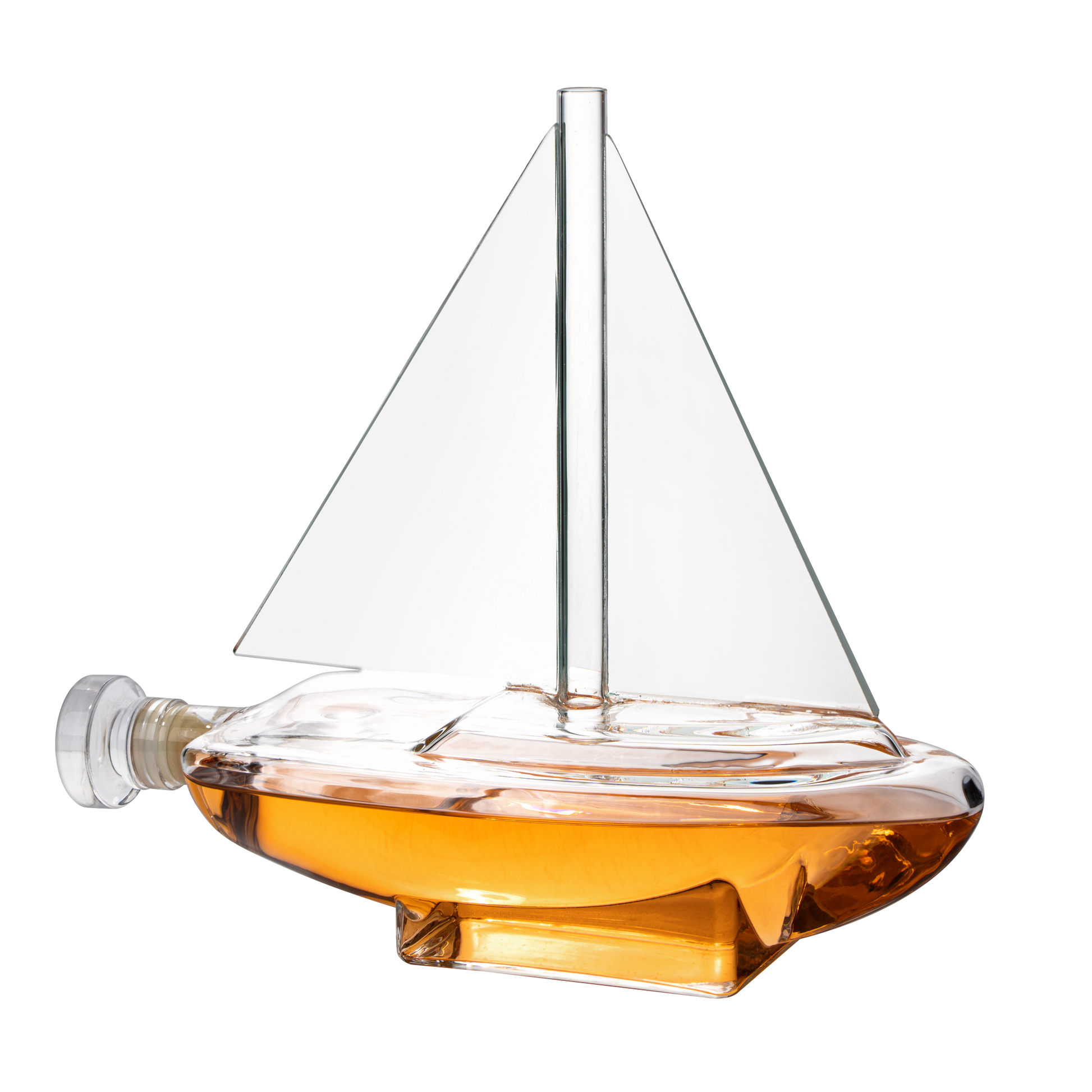 Sailboat Whiskey & Wine Decanter Ship - The Wine Savant Ship Decanter Set 750ml - Drink Dispenser for Wine, Whiskey, Ship In A Bottle Decanters Bar Set, Liquor Scotch Bourbon, Boating Mariner Gifts-0